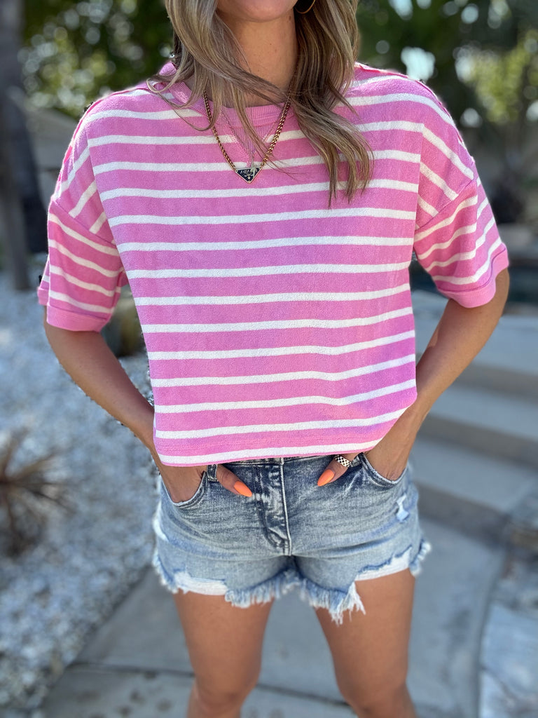 Pink Skies Stripe Tee
