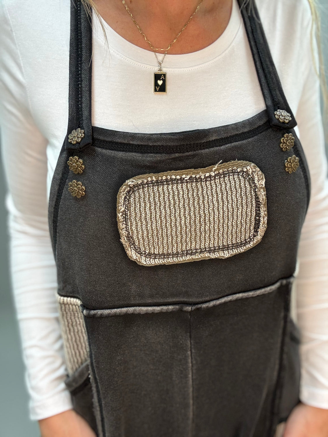 Canyon Quilted French Terry Overalls