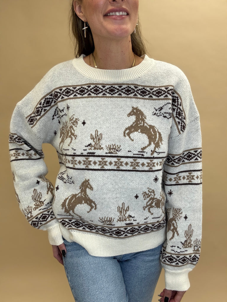 Winter West Knit Sweater Top