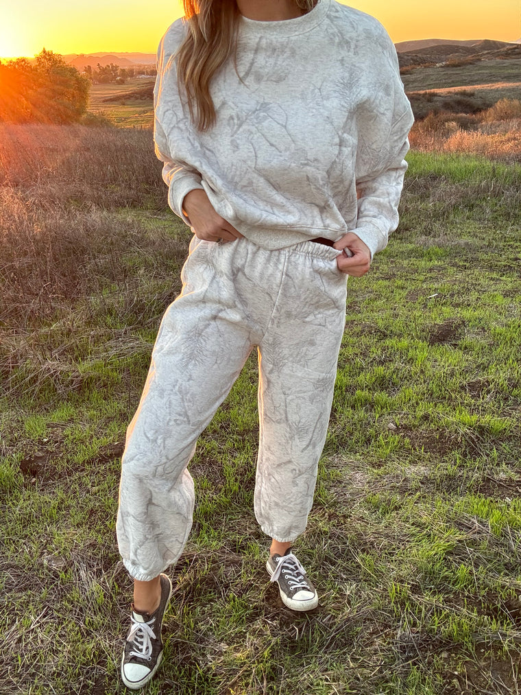 Snow Camo Jogger Sweatpants