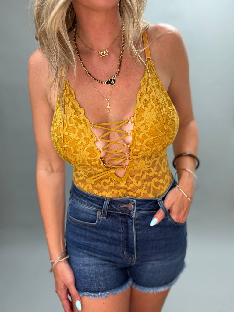 Tied Up Lace Bodysuit