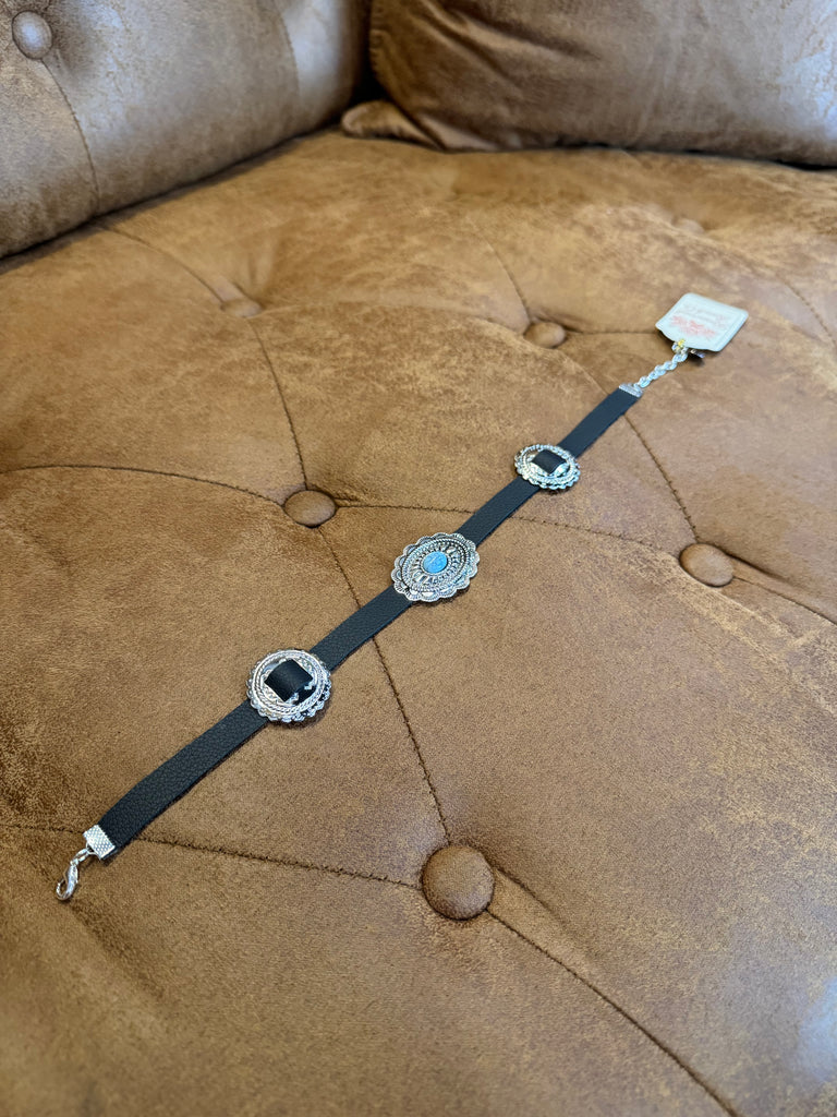 Sliver+Turquoise Choker Necklace