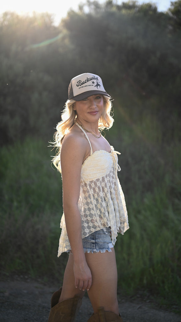 Layered Lace Halter Top