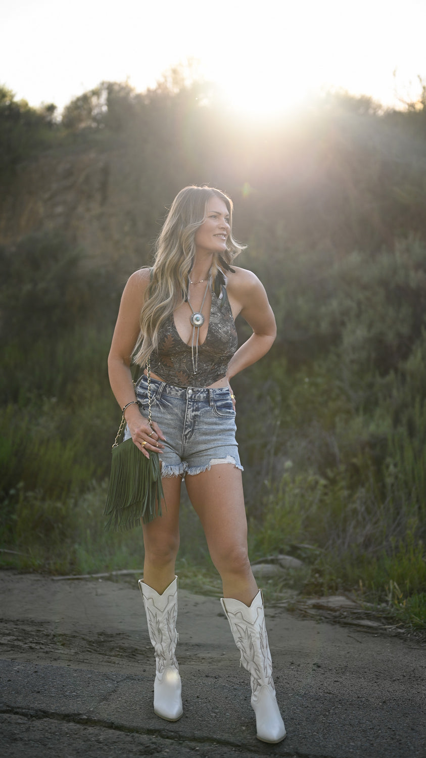 Camo Corset Halter Top