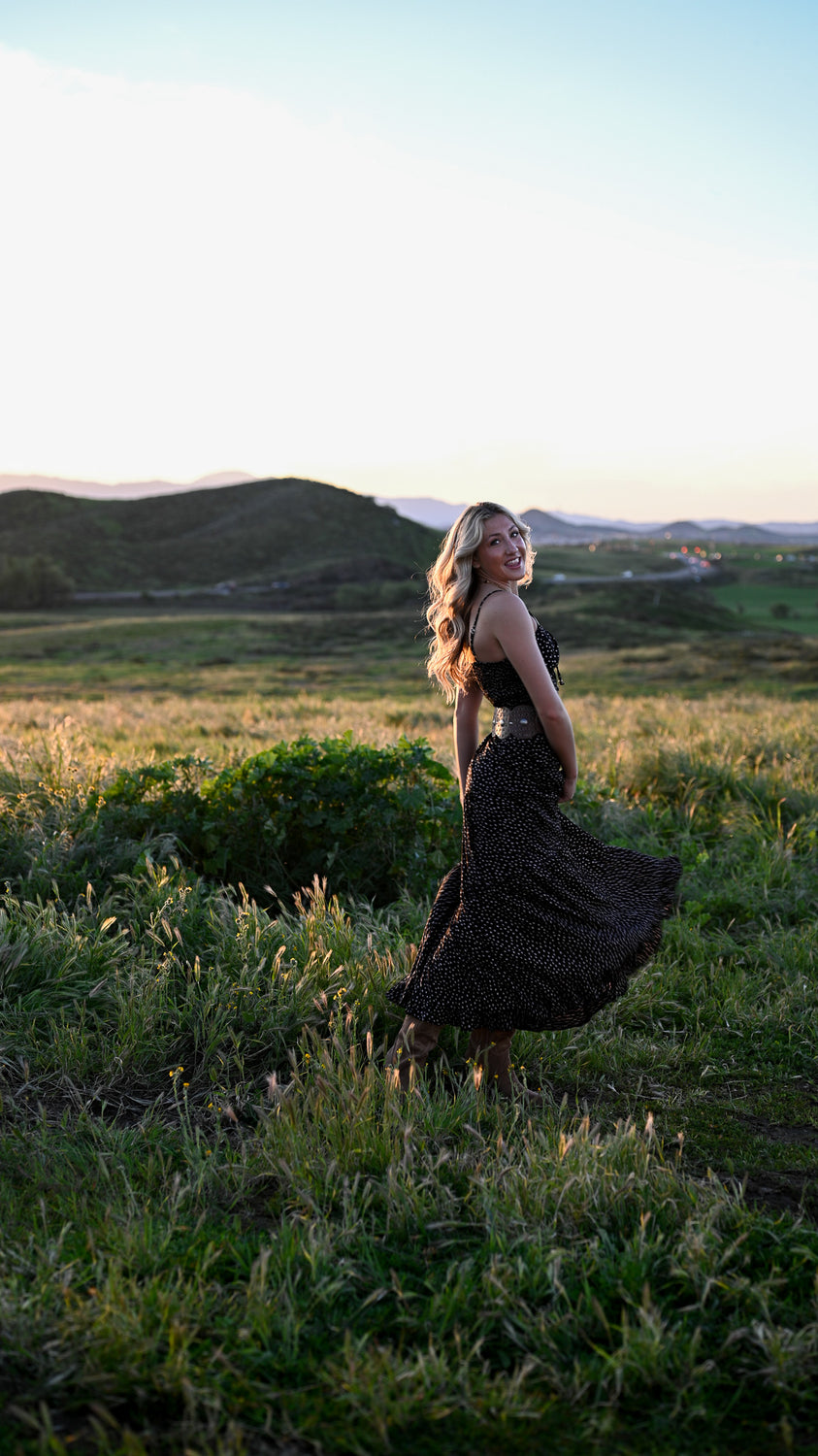 Polka Dot Maxi Dress