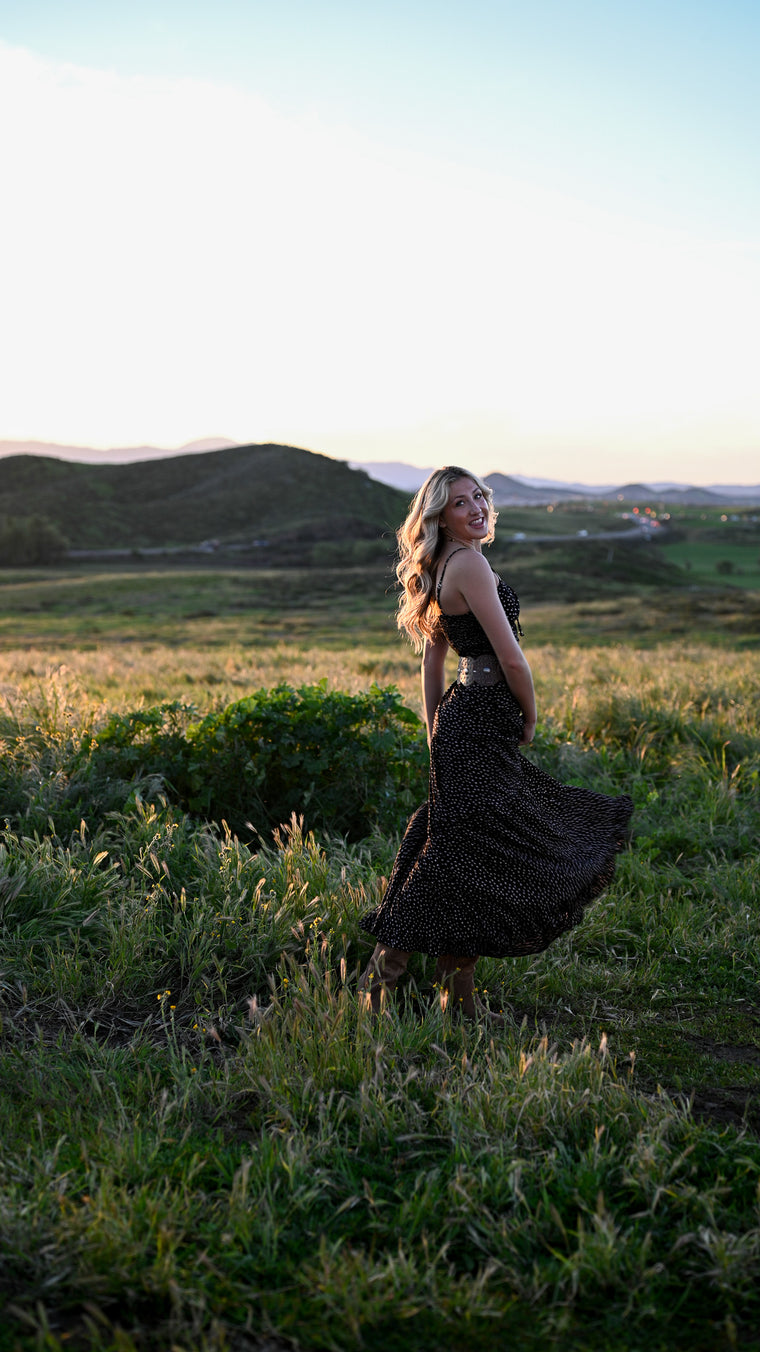 Polka Dot Maxi Dress