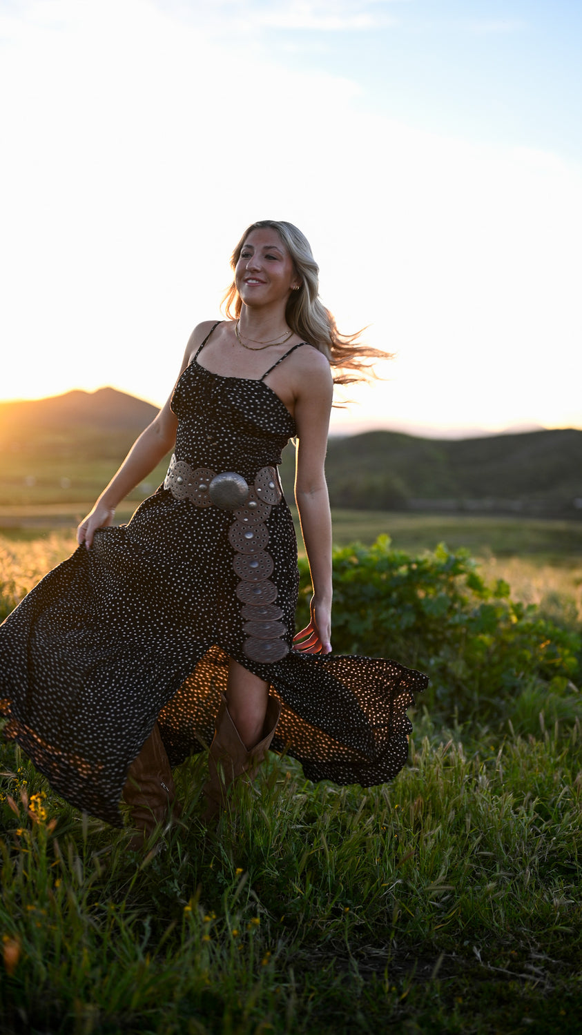 Polka Dot Maxi Dress