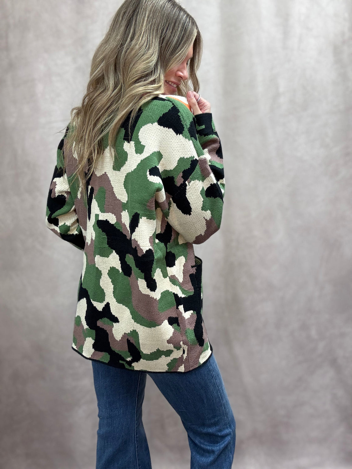 Rowen Camo Cardigan
