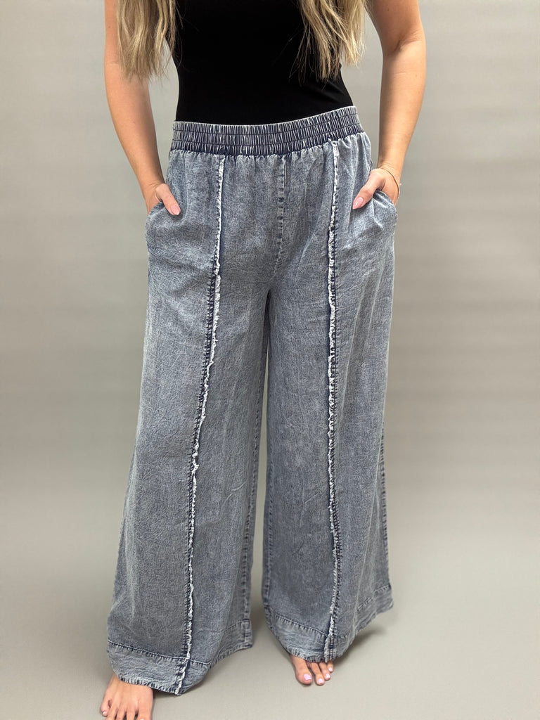 Tencel Wide Leg Pants