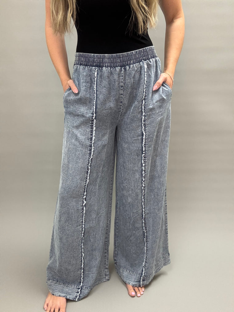 Tencel Wide Leg Pants