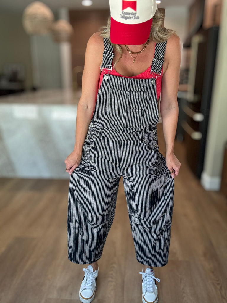 Barrel Striped Overalls