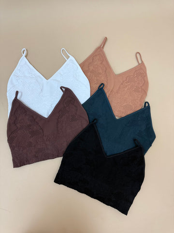 V-Neck Lace Bralette