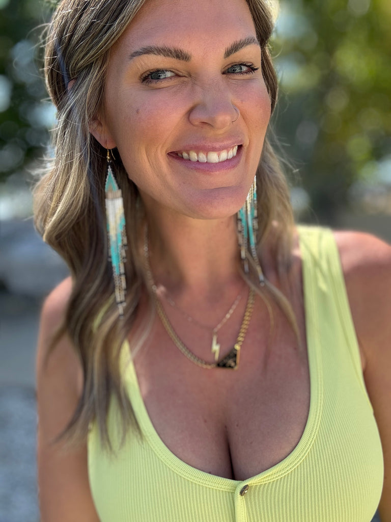 Rainfall Seed Beads Earrings