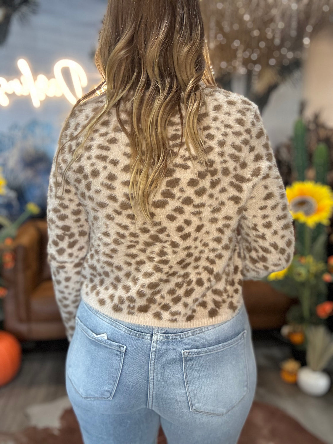 Leopard Love Tie Front Cardigan