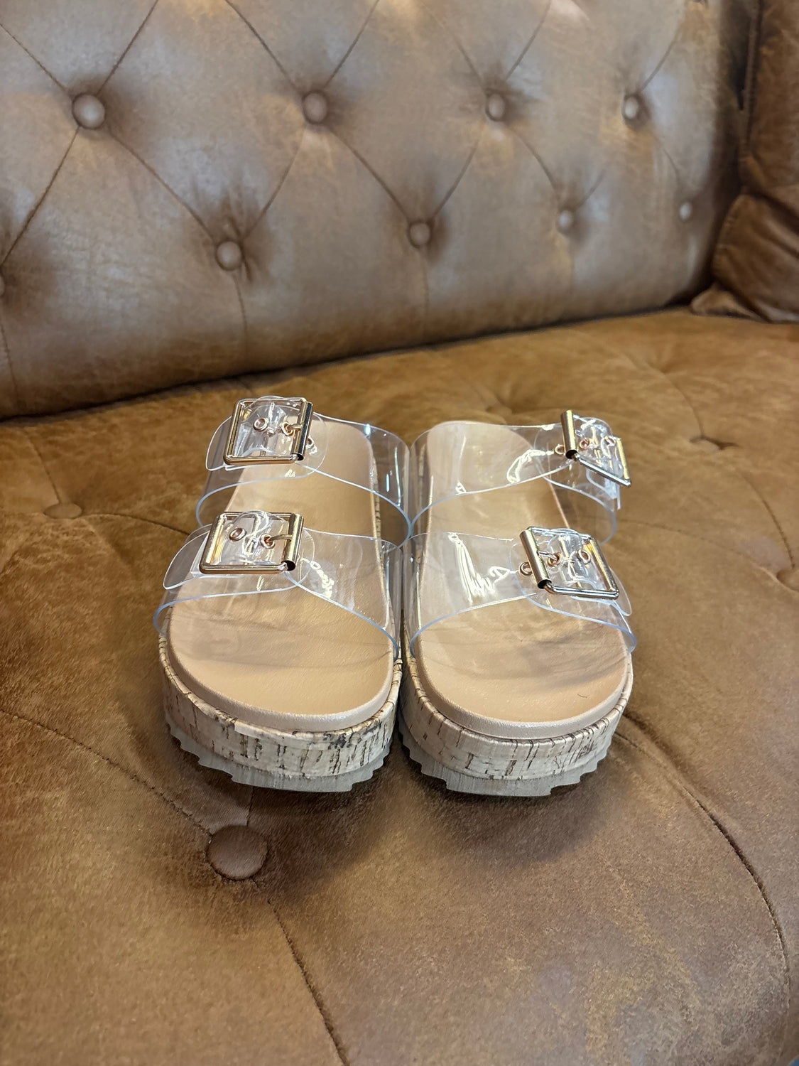 Clear Strap Platform Sandal