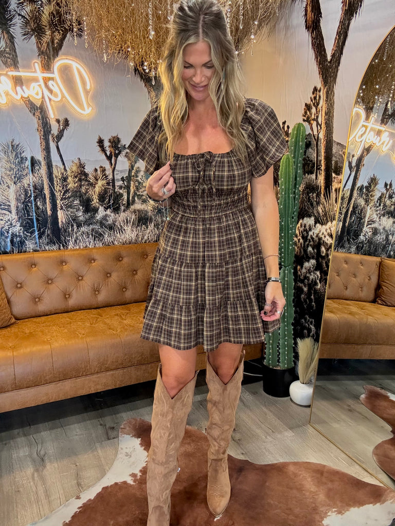Mulberry Plaid Dress