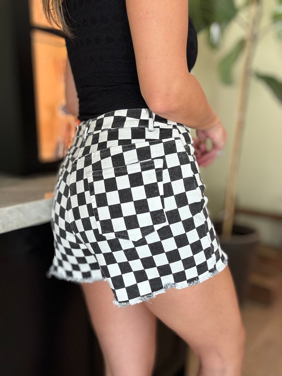 Game Day Checker Shorts