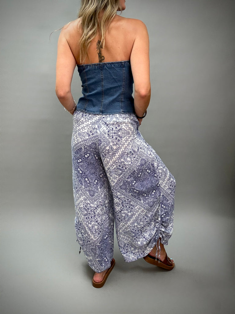 Bluebird Paisley Cinched Pants