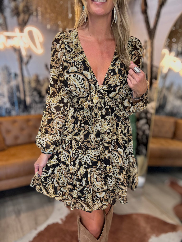 Ember+Oak Fall Floral Dress