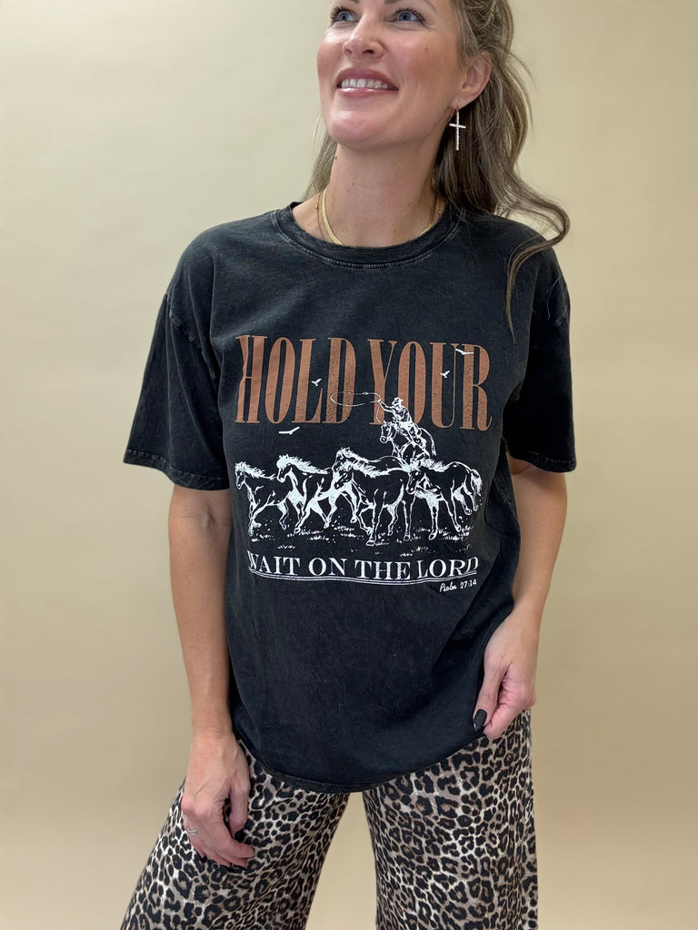 Hold You're Horses Boyfriend T-Shirt