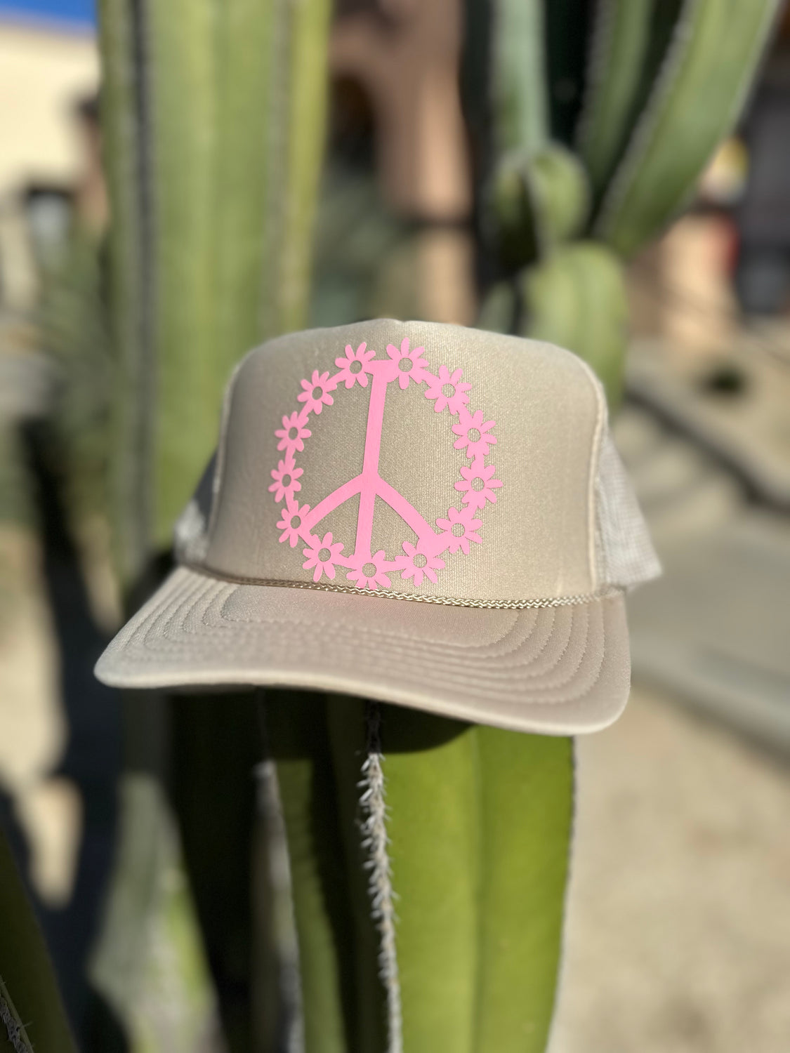 Flower Child Peace Trucker Hat
