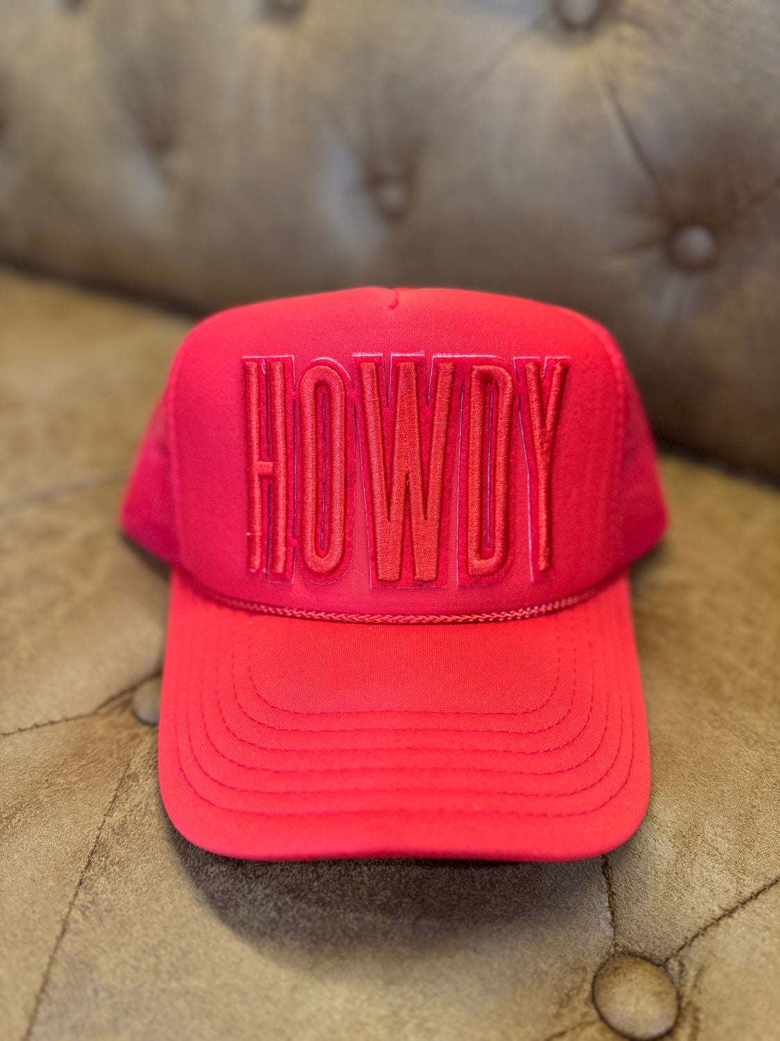 Howdy Red Snapback Hat