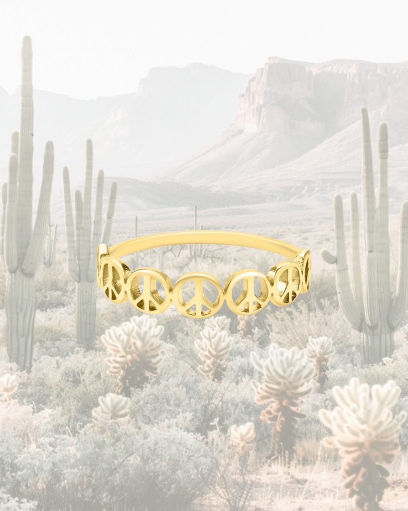 Peace & Love Stacking Ring