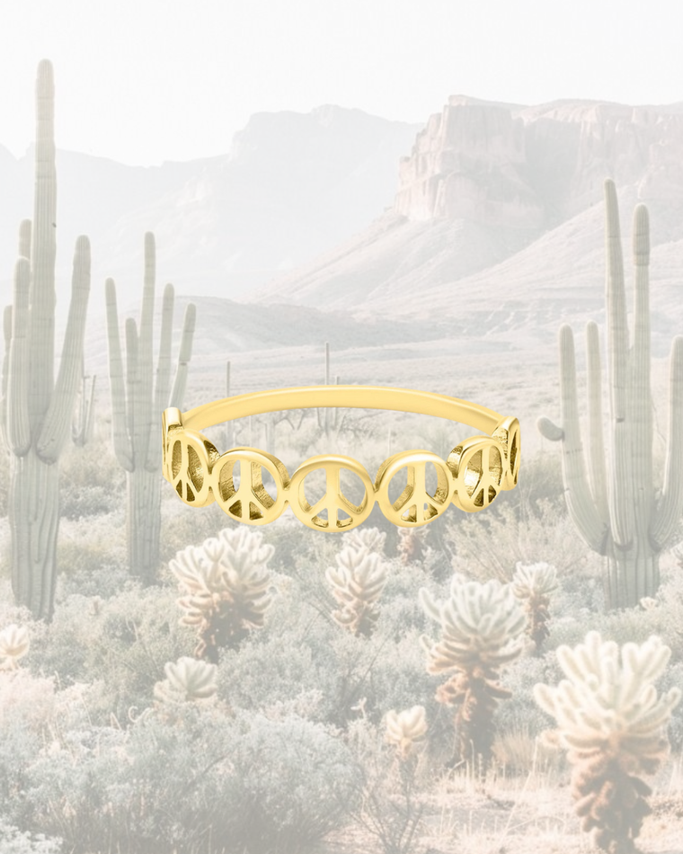 Peace & Love Stacking Ring