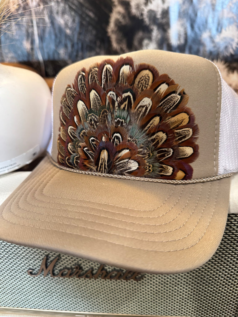 Feather Fan Trucker Hat