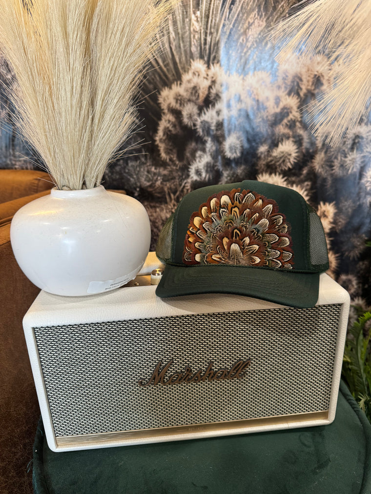 Feather Fan Trucker Hat