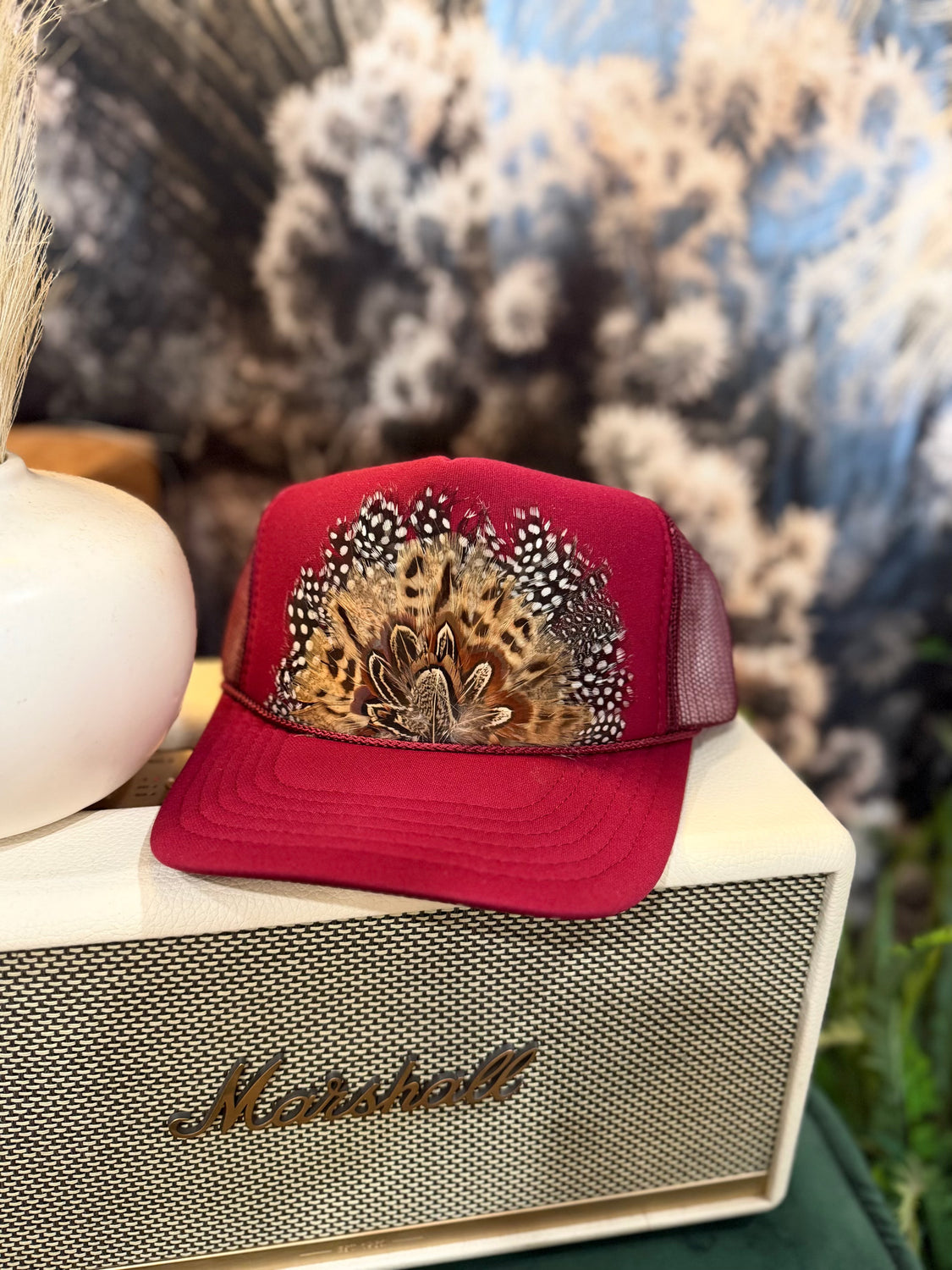 Feather Fan Trucker Hat