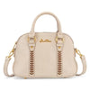 Cream Whipstitch Satchel Bag