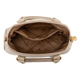 Cream Whipstitch Satchel Bag