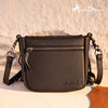 Black Leather Fringe Crossbody