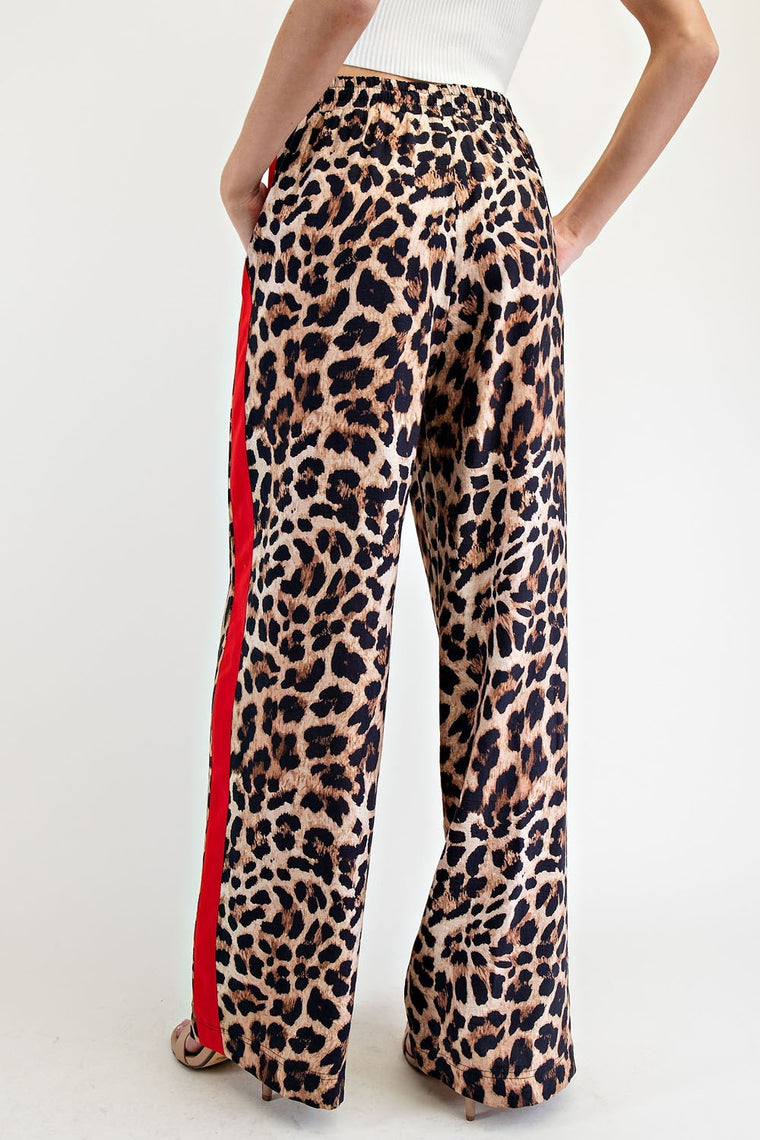 Leopard Wide Leg Pants