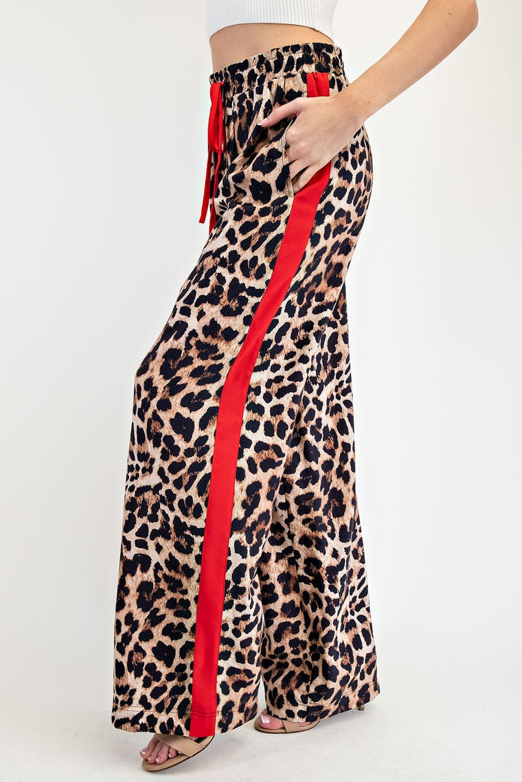 Leopard Wide Leg Pants