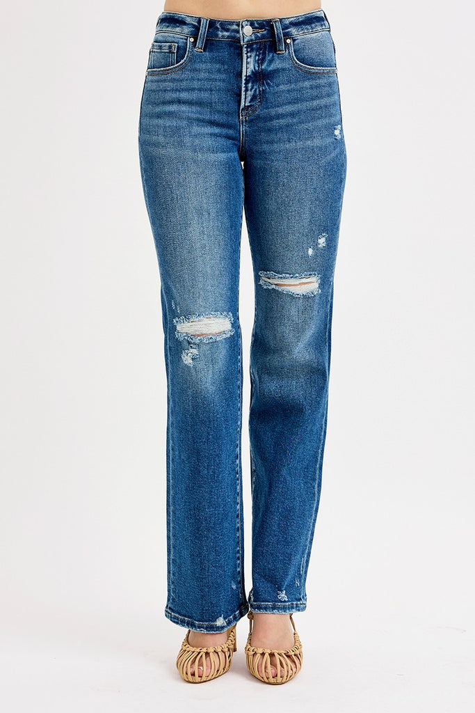 Porter Straight Leg Dark Wash Risen Jeans