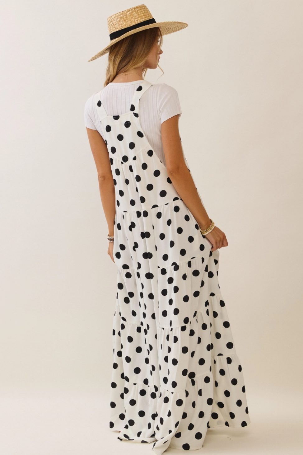 Dotty Wide Leg Overalls