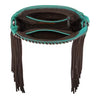 Turquoise Cowhide Crossbody Bag