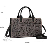 Charcoal Tooled Wrangler Tote