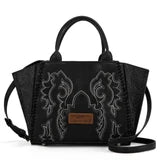 Black Boot Stitch Tote Bag