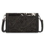 Black Cowhide Wrangler Crossbody Bag