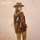 Saddle Stitched Wrangler Fringe Crossbody
