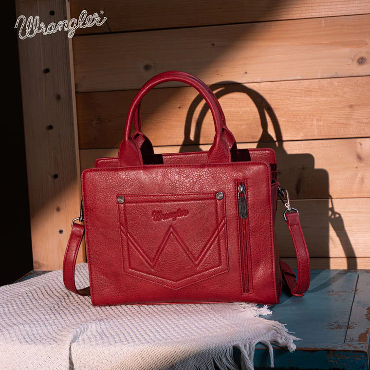 Red Wrangler Embroidered Tote