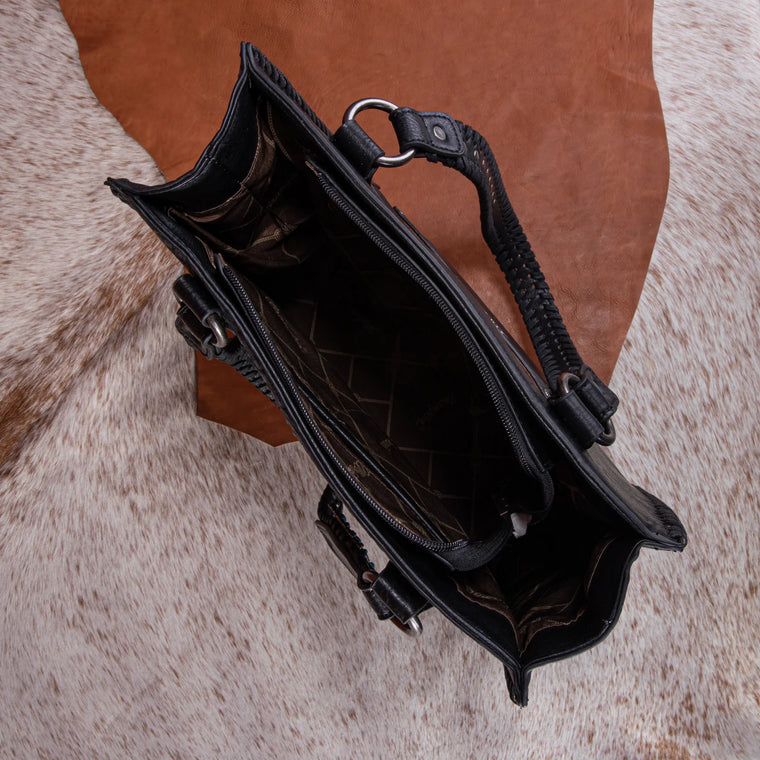 Wrangler Croc Embossed Whipstitch Tote
