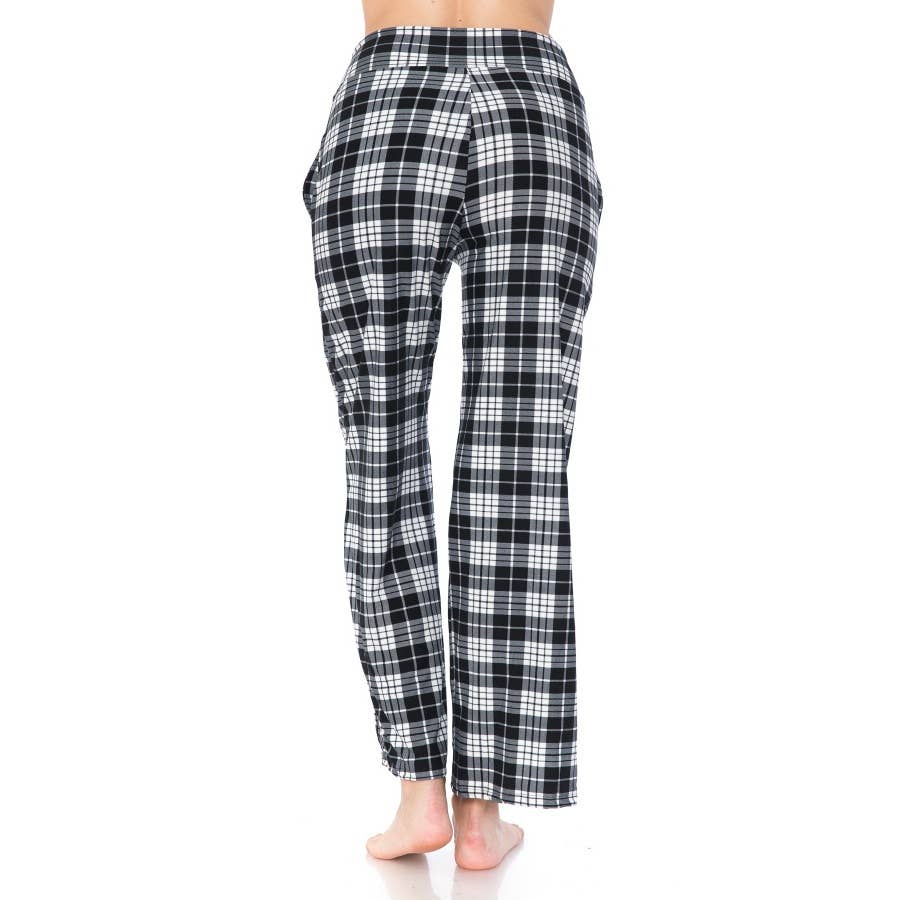 Black Plaid Pajama Pants