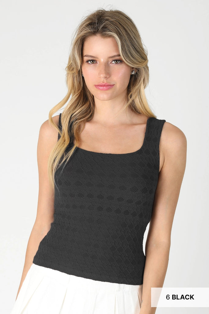 Diamond Texture Stretch Tank