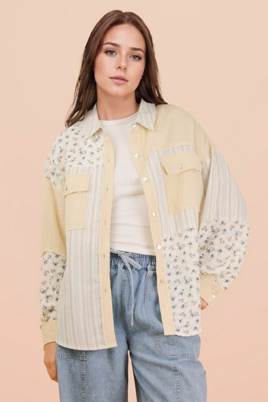 Dainty Floral Button Down