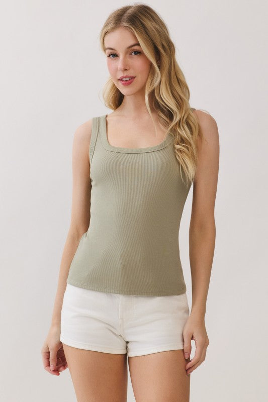 Evelyn Scoop Neck Tank Top