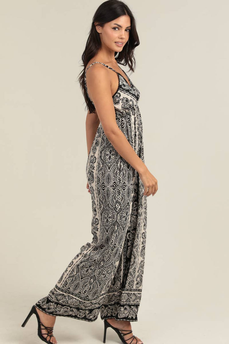 Noir Printed Jumpsuit